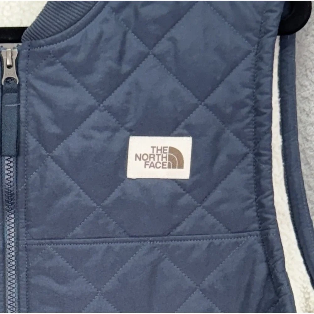 North‎ Face Vest Mens L Gray Blue Cuchillo Insulated Vest 2.0 Quilted Outdoor